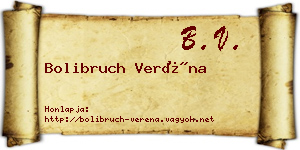 Bolibruch Veréna névjegykártya